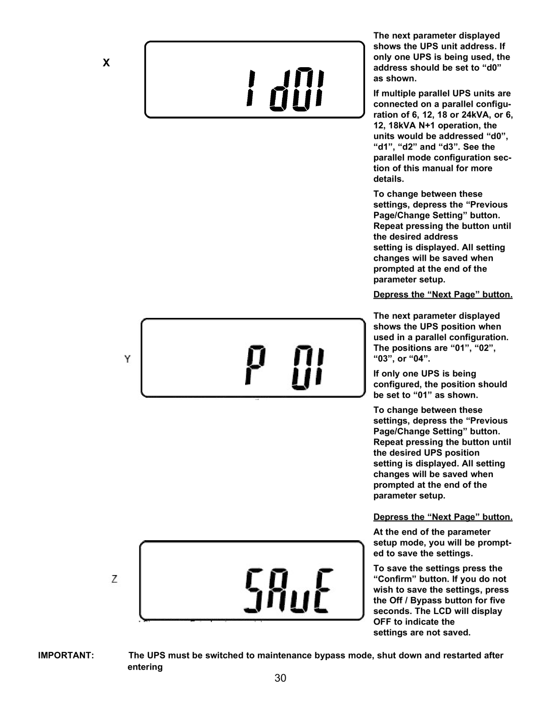 Falcon FN3KRM-2TXI, FN4KRM-2TXI, FN6KRM-2TXI manual Shows the UPS unit address. If 