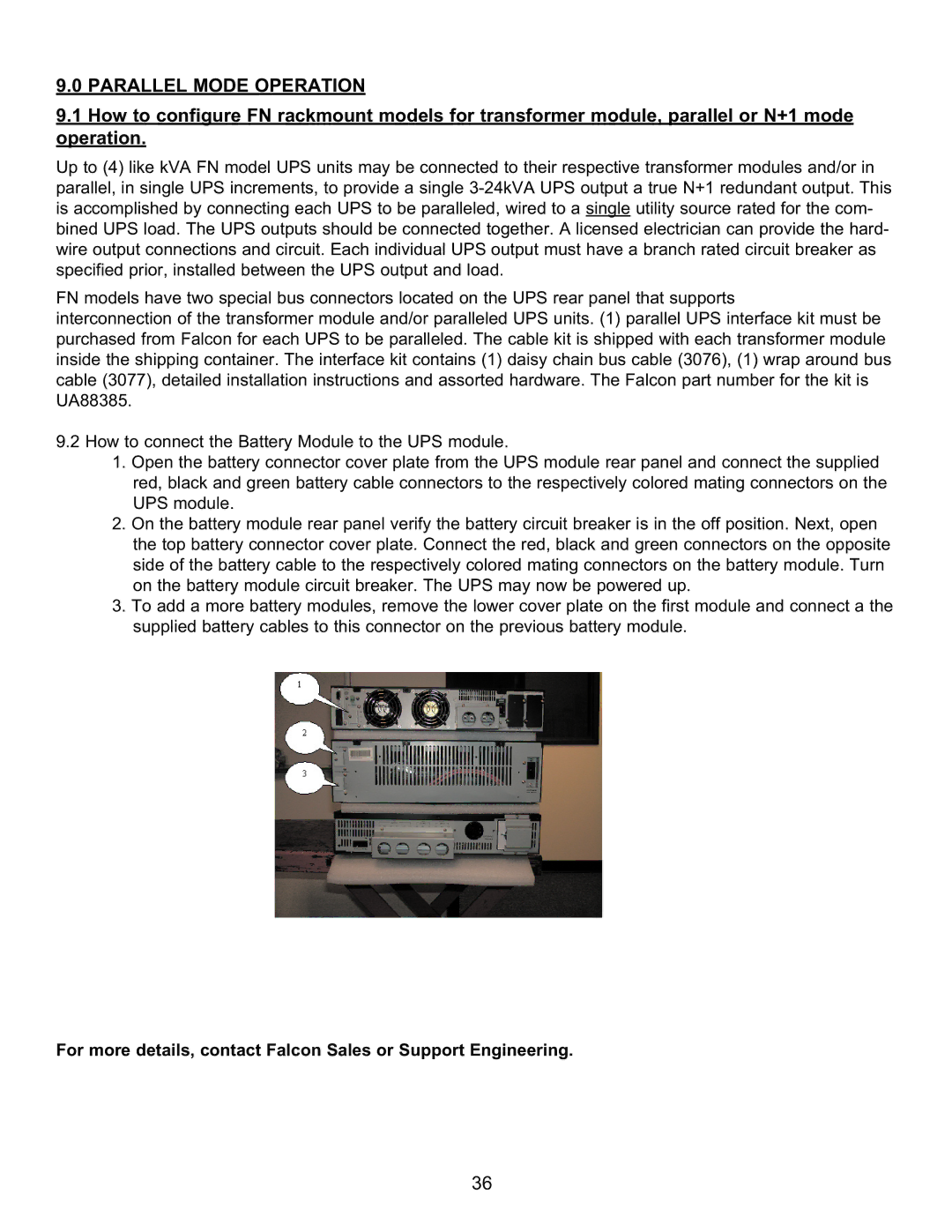 Falcon FN4KRM-2TXI, FN6KRM-2TXI, FN3KRM-2TXI manual Parallel Mode Operation 