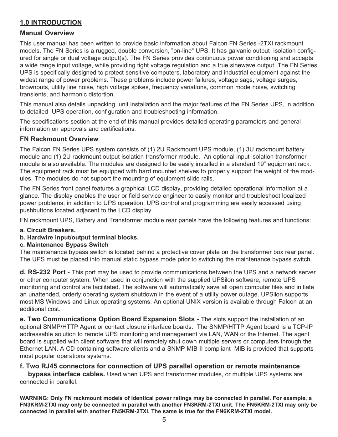 Falcon FN4KRM-2TXI, FN6KRM-2TXI, FN3KRM-2TXI manual Introduction Manual Overview, FN Rackmount Overview 