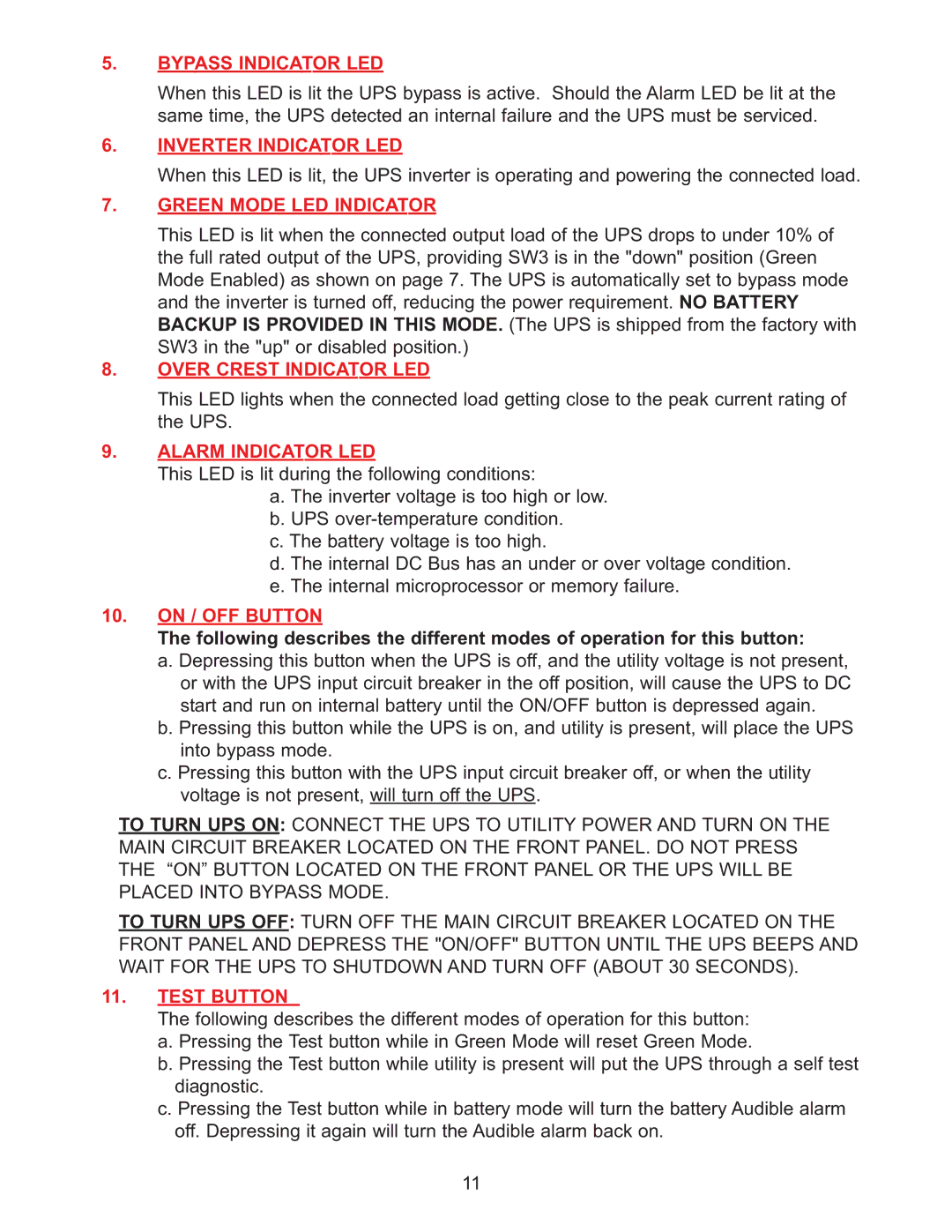 Falcon SG2KRM-1TU, SG3KRM-1TU, SG1KRM-2TU, SG3KRM-2TU, SG2KRM-2TU, SG1KRM-1TU specifications Inverter Indicator LED 