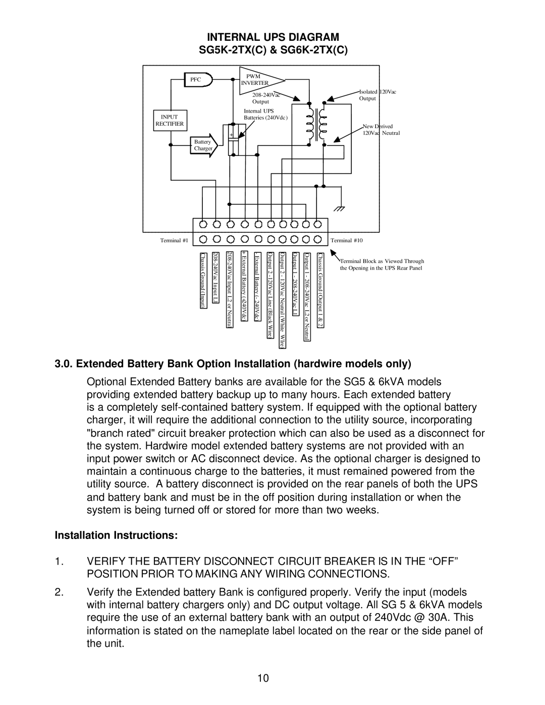 Falcon SG5K-2TC, SG6K-2TC, SG5K-1TXC, SG6K-1TX specifications SG5K-2TXC & SG6K-2TXC, Installation Instructions 