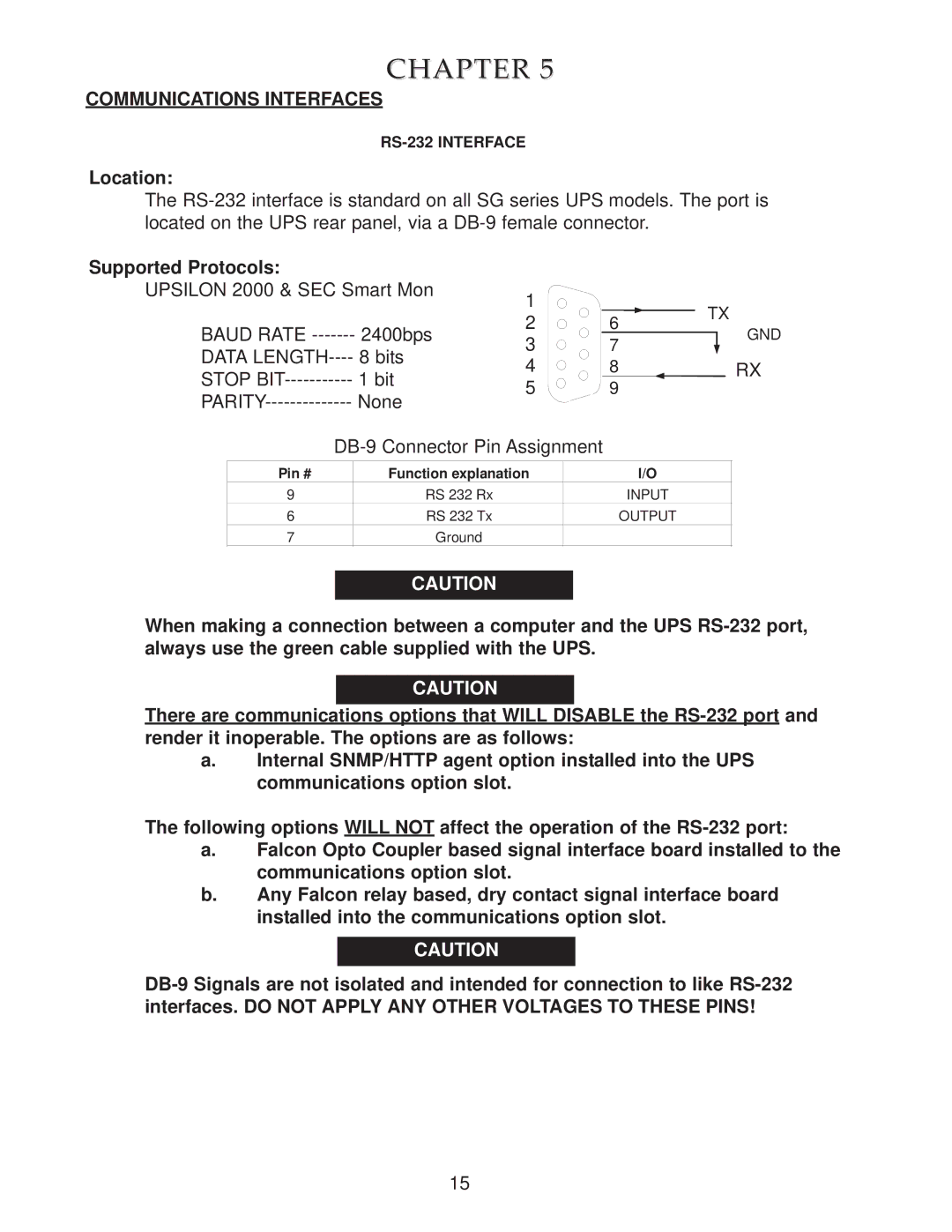 Falcon SG800-2T, SG800-1T specifications Communications Interfaces, Location, Supported Protocols 