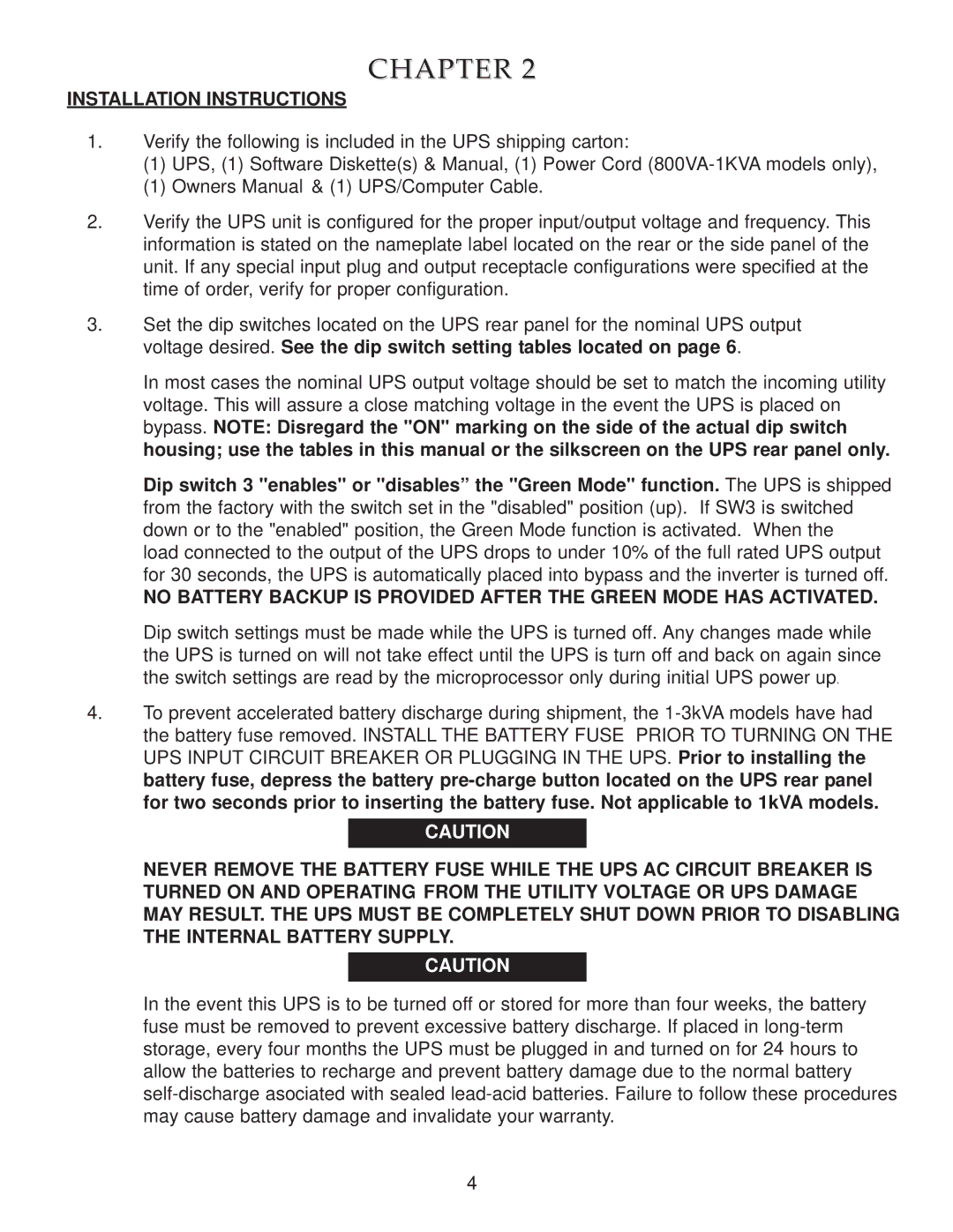 Falcon SG800-1T, SG800-2T specifications Installation Instructions 