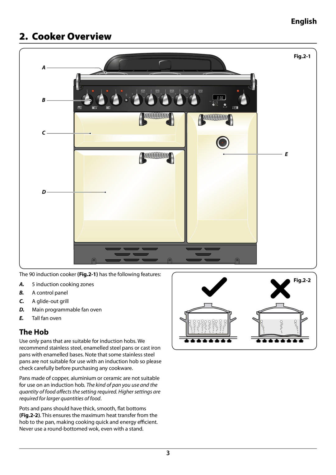 Falcon U109988 - 02 manual Cooker Overview, Hob 