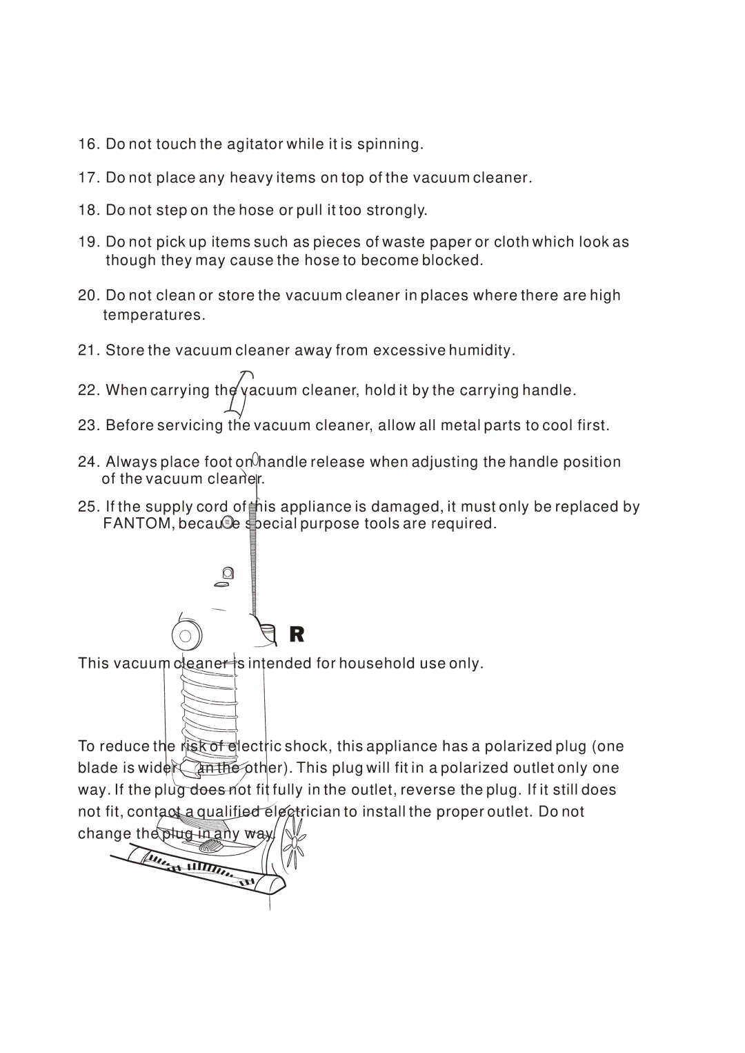 Fantom Vacuum FM780 instruction manual 