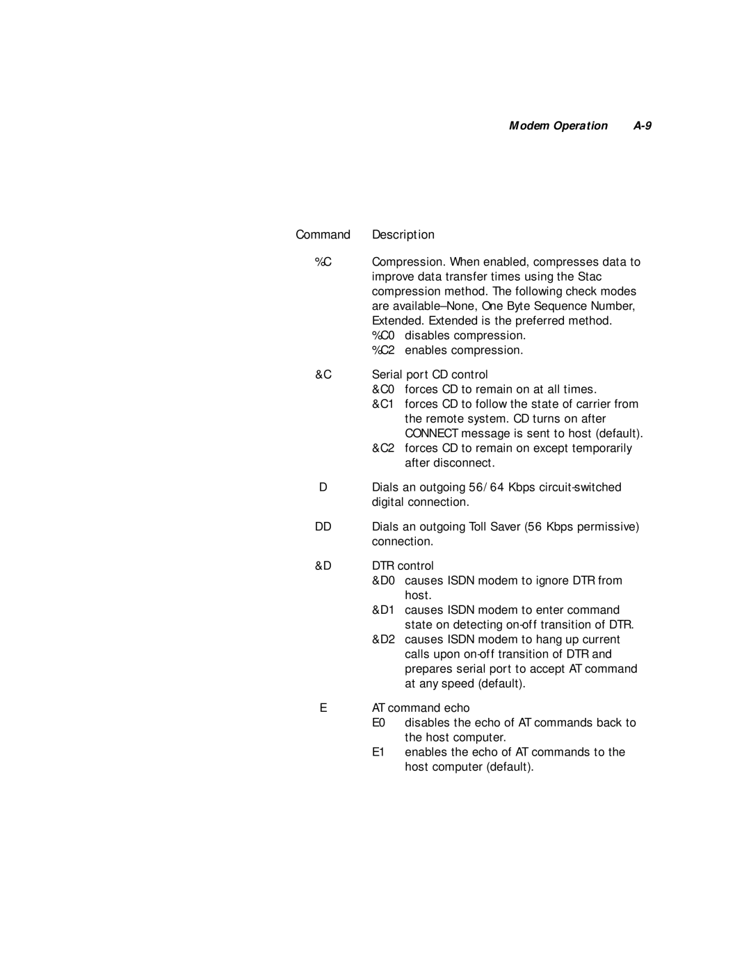 Farallon Communications 612, 412 manual Modem Operation 