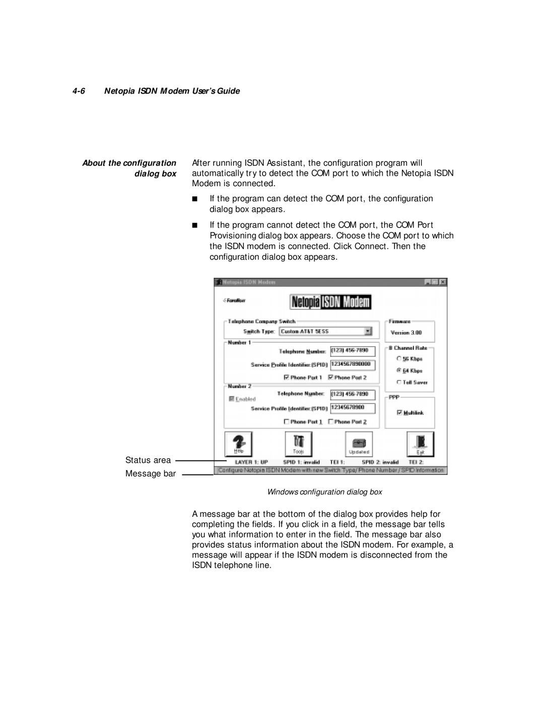 Farallon Communications 412, 612 manual Windows conﬁguration dialog box 