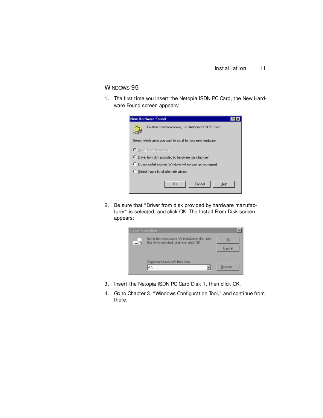 Farallon Communications NetopiaTM manual Windows 