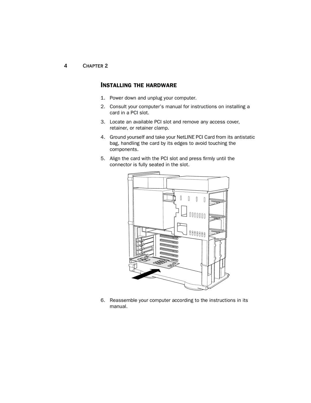 Farallon Communications PCI Card manual Installing the Hardware 