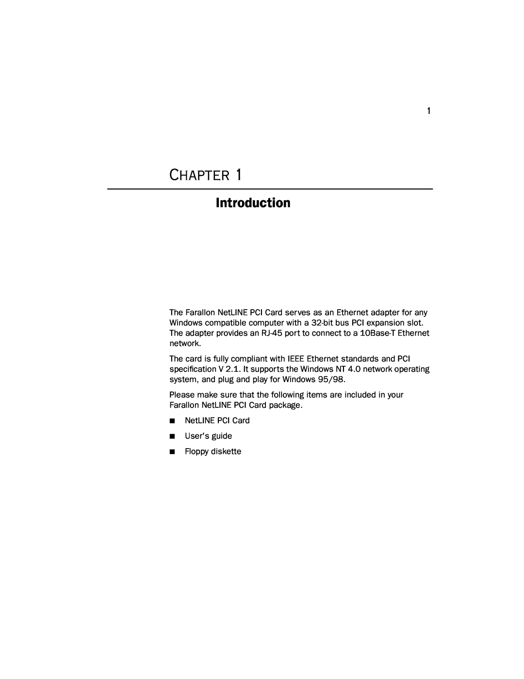 Farallon Communications PCI Card manual Introduction, Chapter 