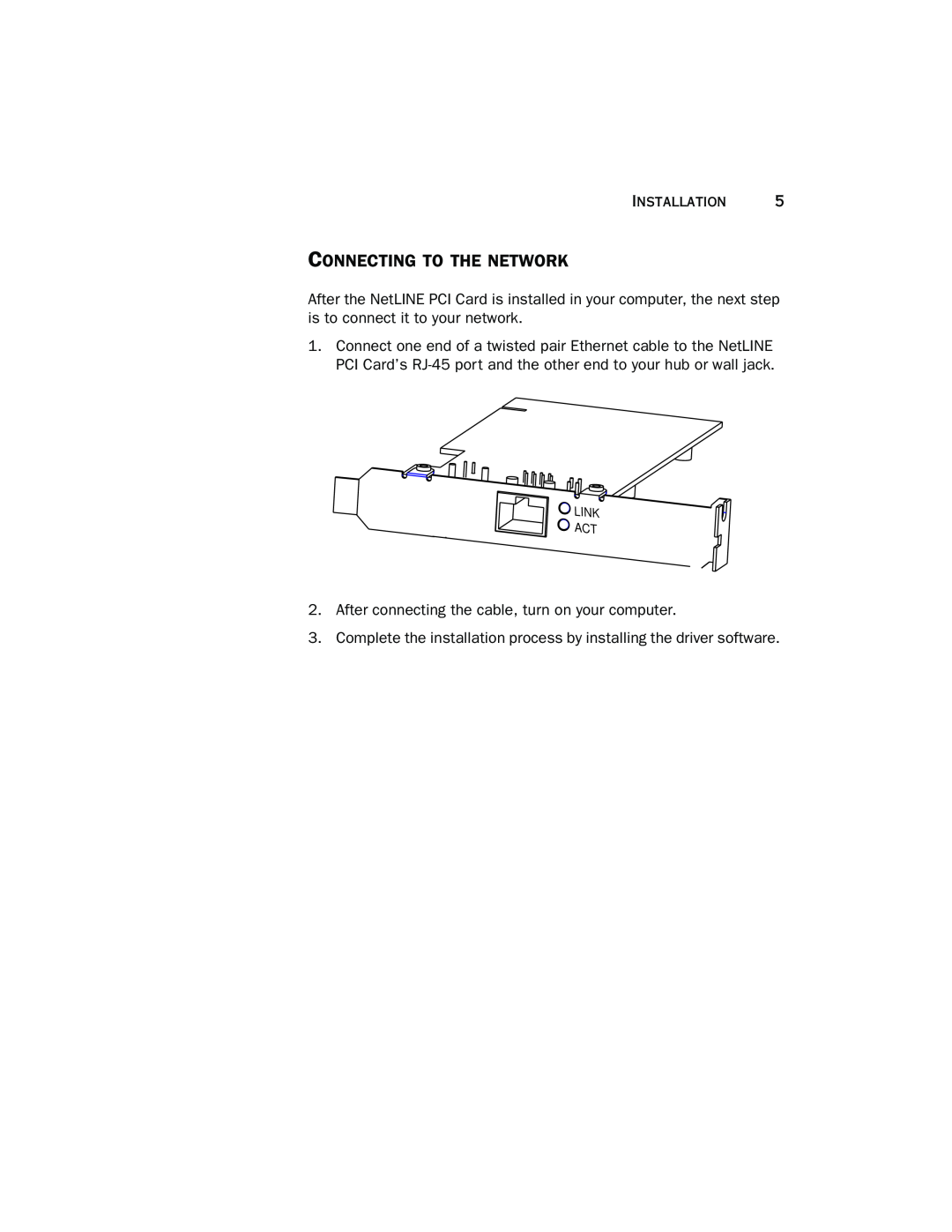 Farallon Communications PCI Card manual Connecting To The Network 