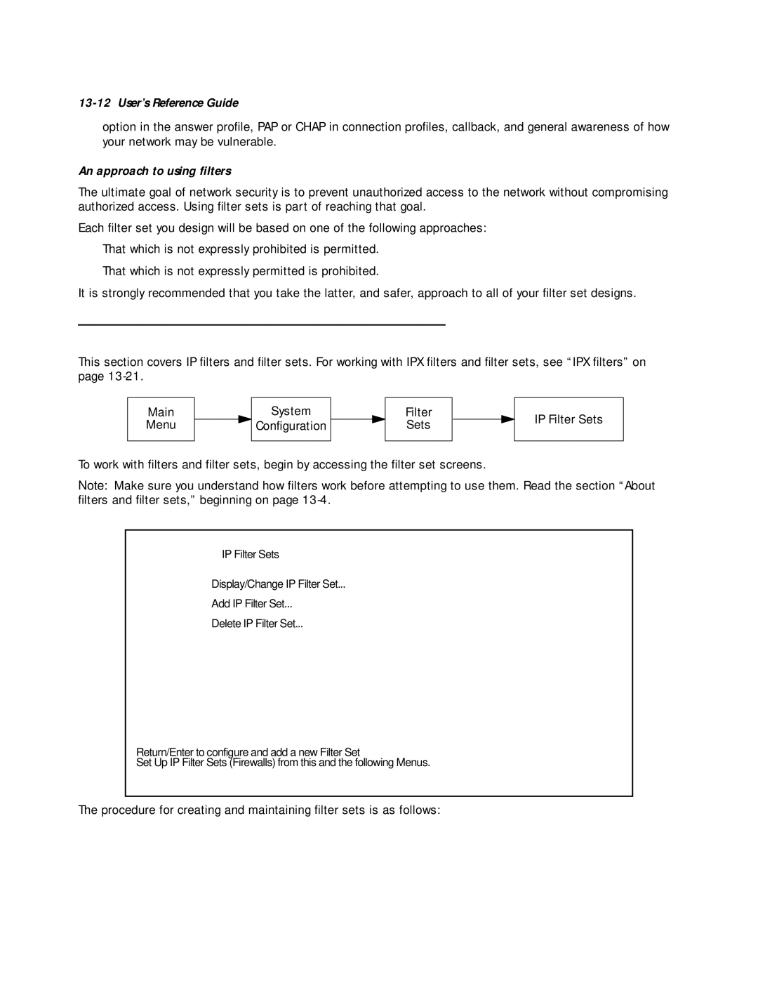 Farallon Communications R9100 manual Working with IP ﬁlters and ﬁlter sets, An approach to using ﬁlters 