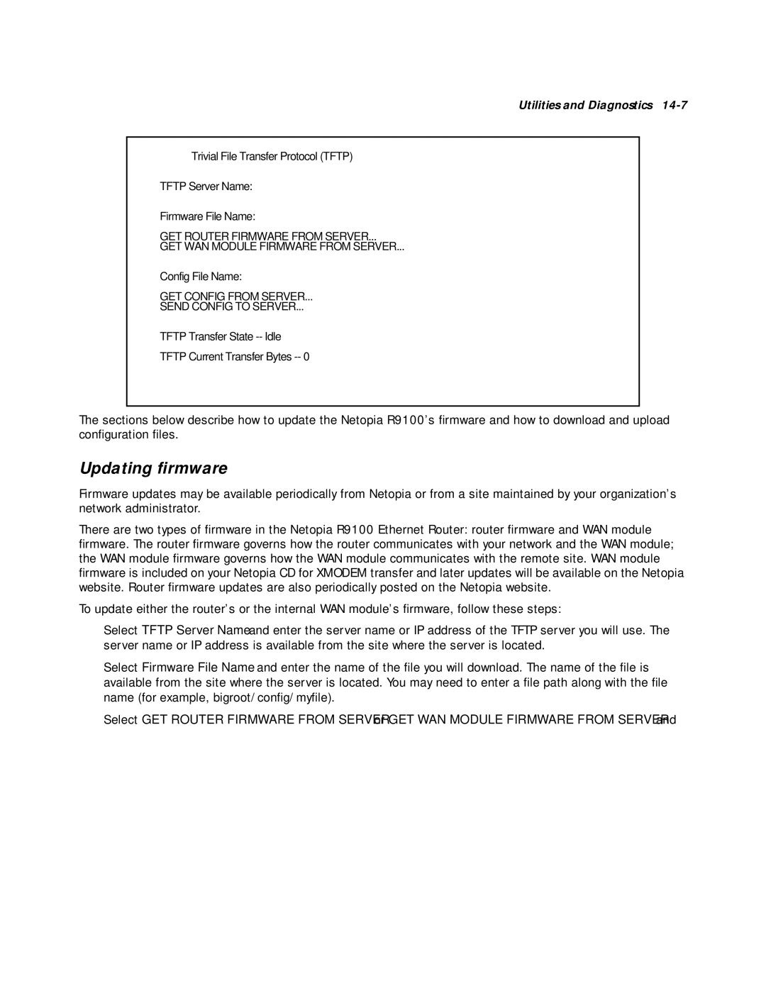 Farallon Communications R9100 manual Updating ﬁrmware 