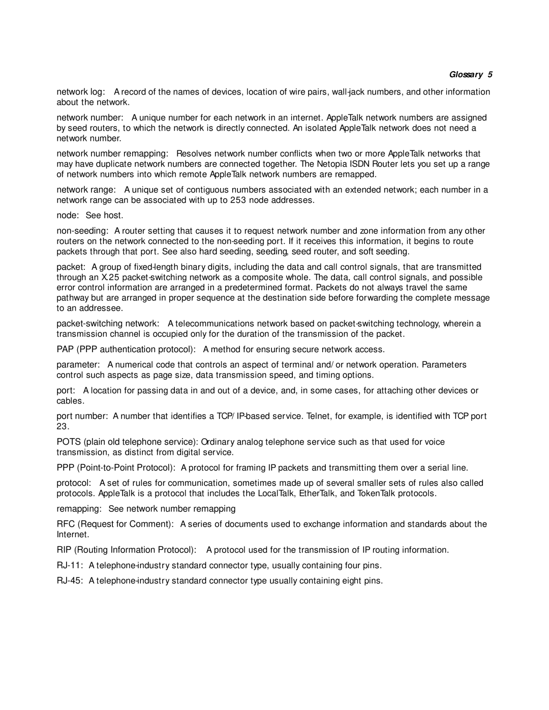 Farallon Communications R9100 manual Remapping See network number remapping 