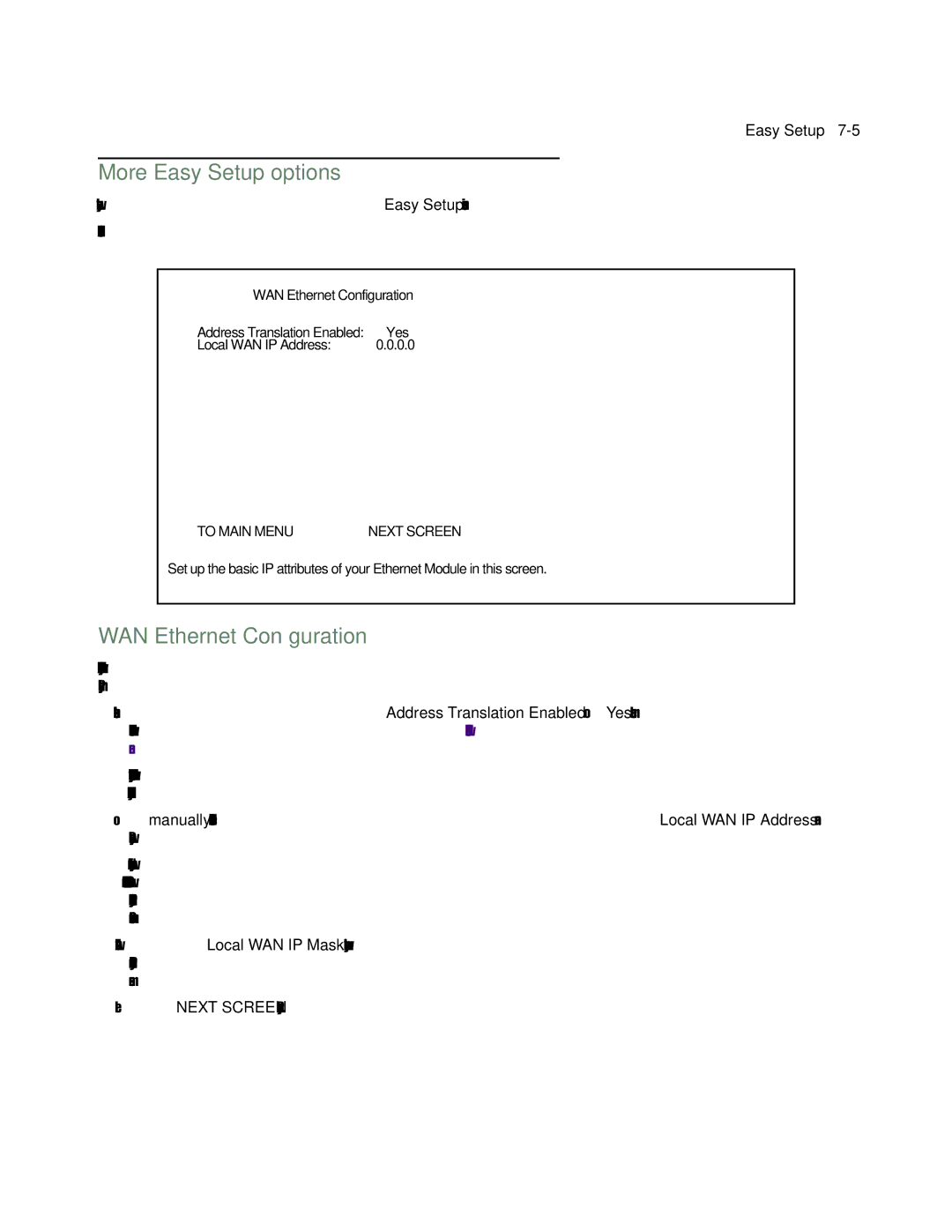 Farallon Communications R9100 manual More Easy Setup options, WAN Ethernet Conﬁguration 