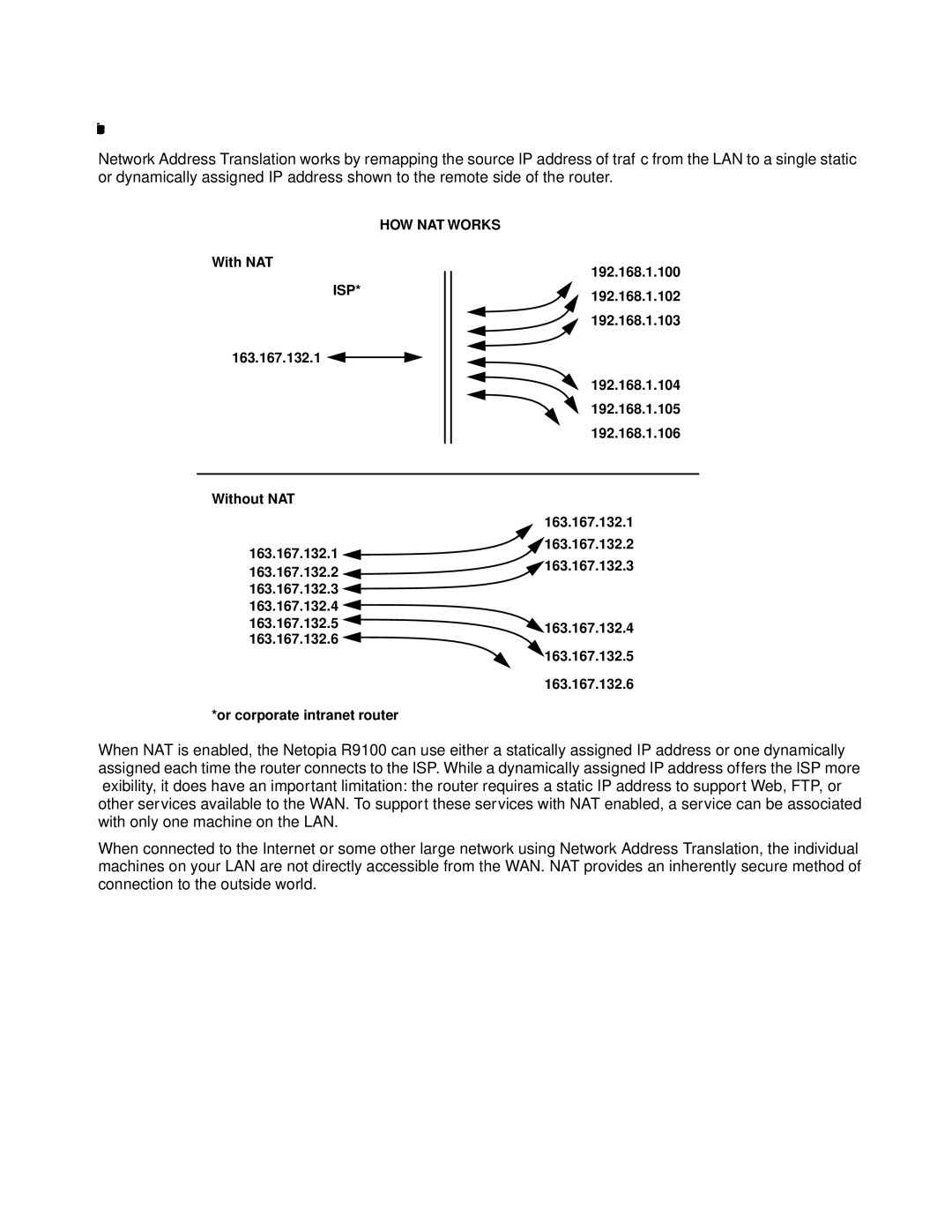 Farallon Communications R9100 manual HOW NAT Works 