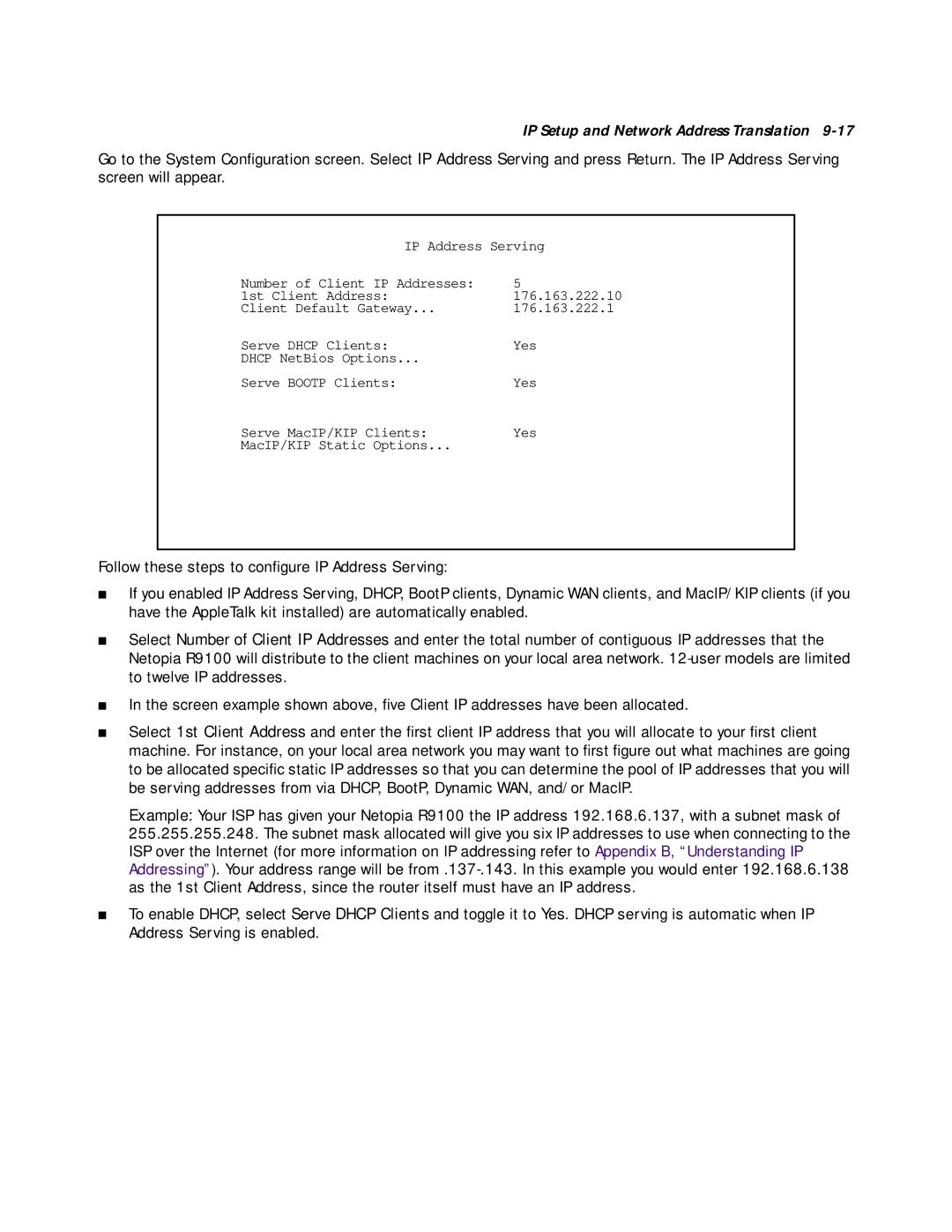 Farallon Communications R9100 manual 176.163.222.10 