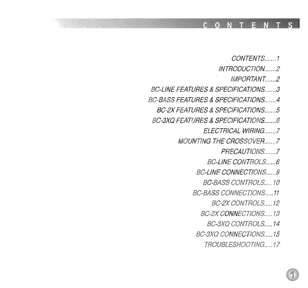 Farenheit Technologies BC-LINE manual 