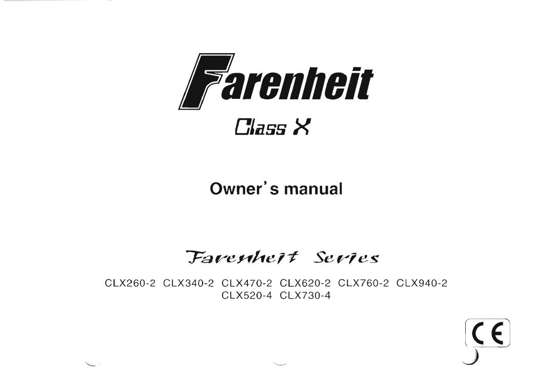 Farenheit Technologies CLX260-2 manual 