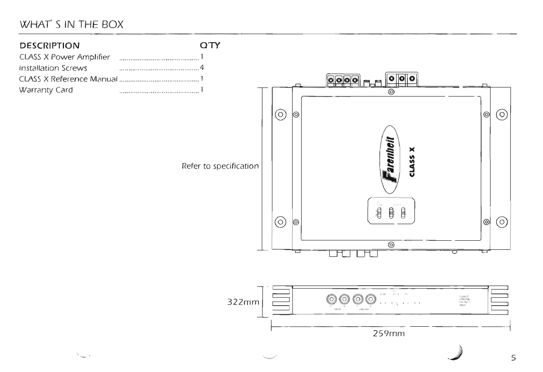 Farenheit Technologies CLX260-2 manual 