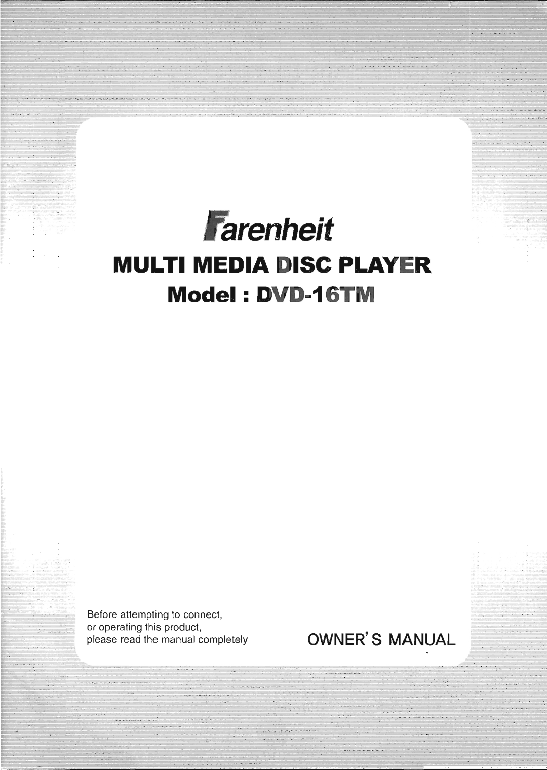 Farenheit Technologies DVD-16TM manual 