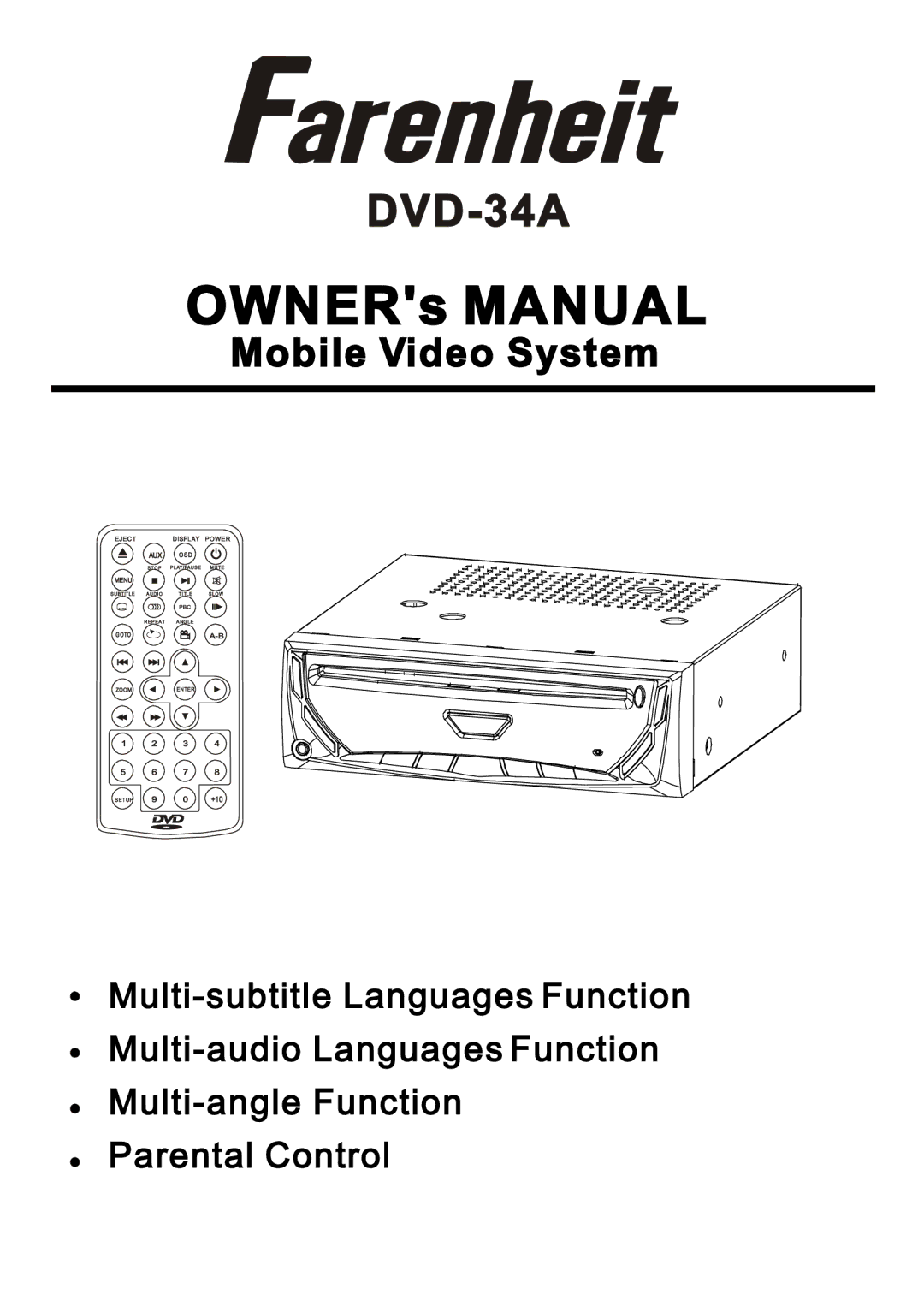 Farenheit Technologies DVD-34A manual ÑÉÒÛÎù- ÓßÒËßÔ 