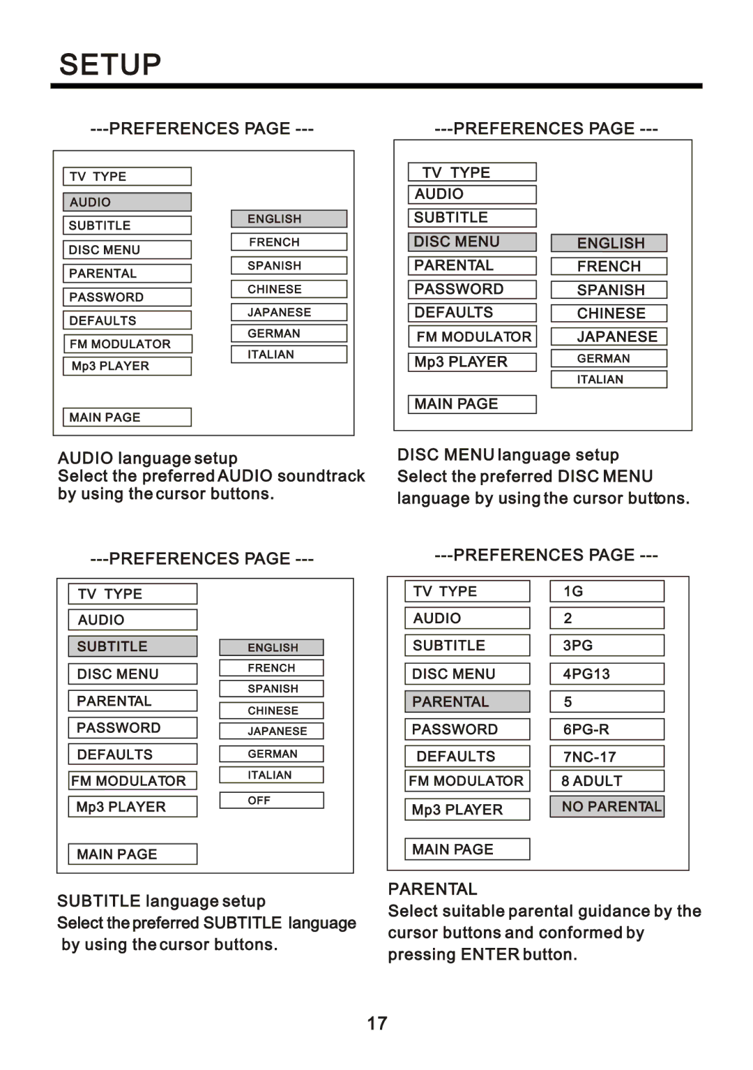 Farenheit Technologies DVD-34A manual ÓóóÐÎÛÚÛÎÛÒÝÛÍ ÐßÙÛ óóó, ßËÜ×Ñ ´¿²¹«¿¹» -»¬« 