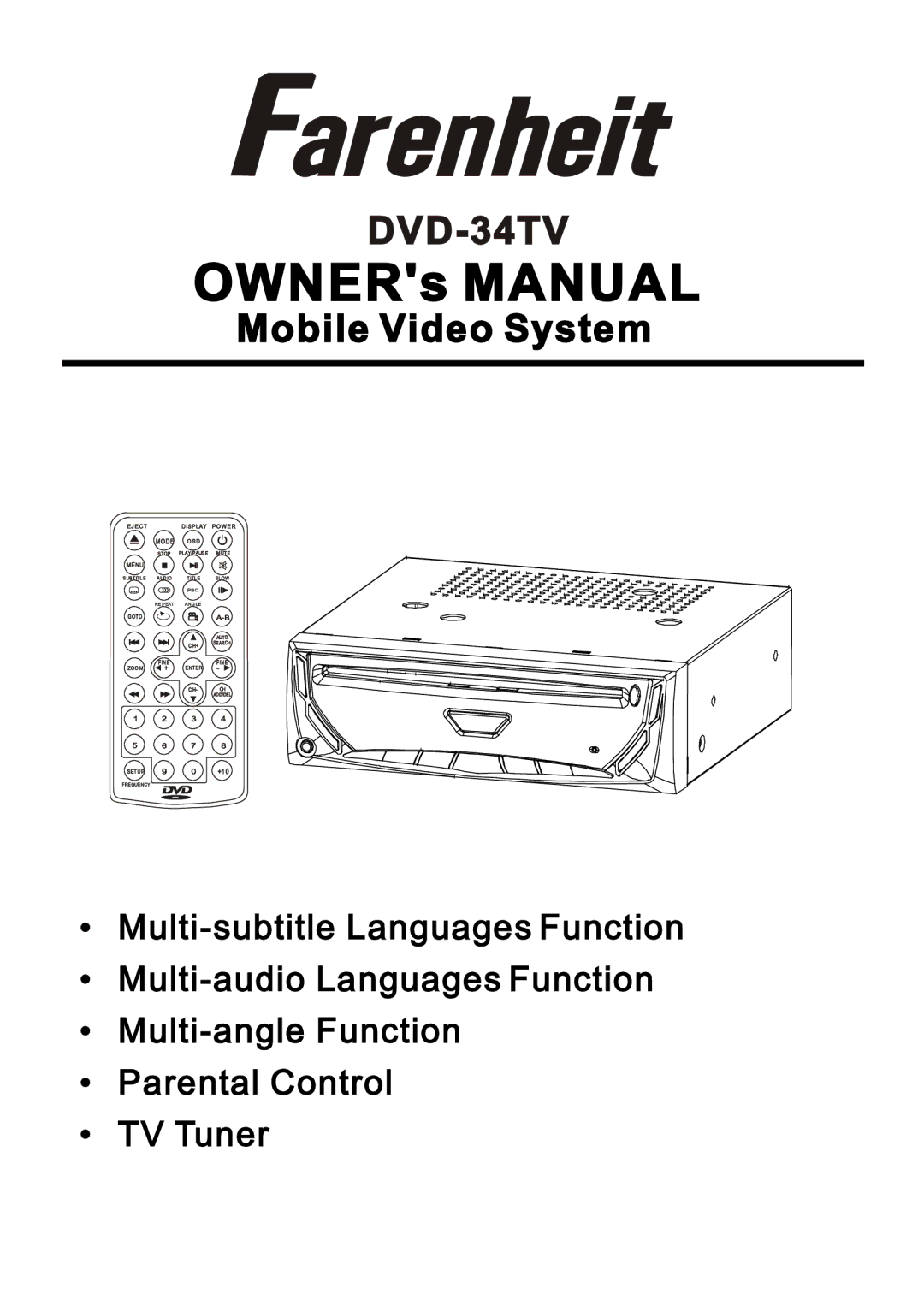 Farenheit Technologies DVD-34TV manual ÑÉÒÛÎù- ÓßÒËßÔ 