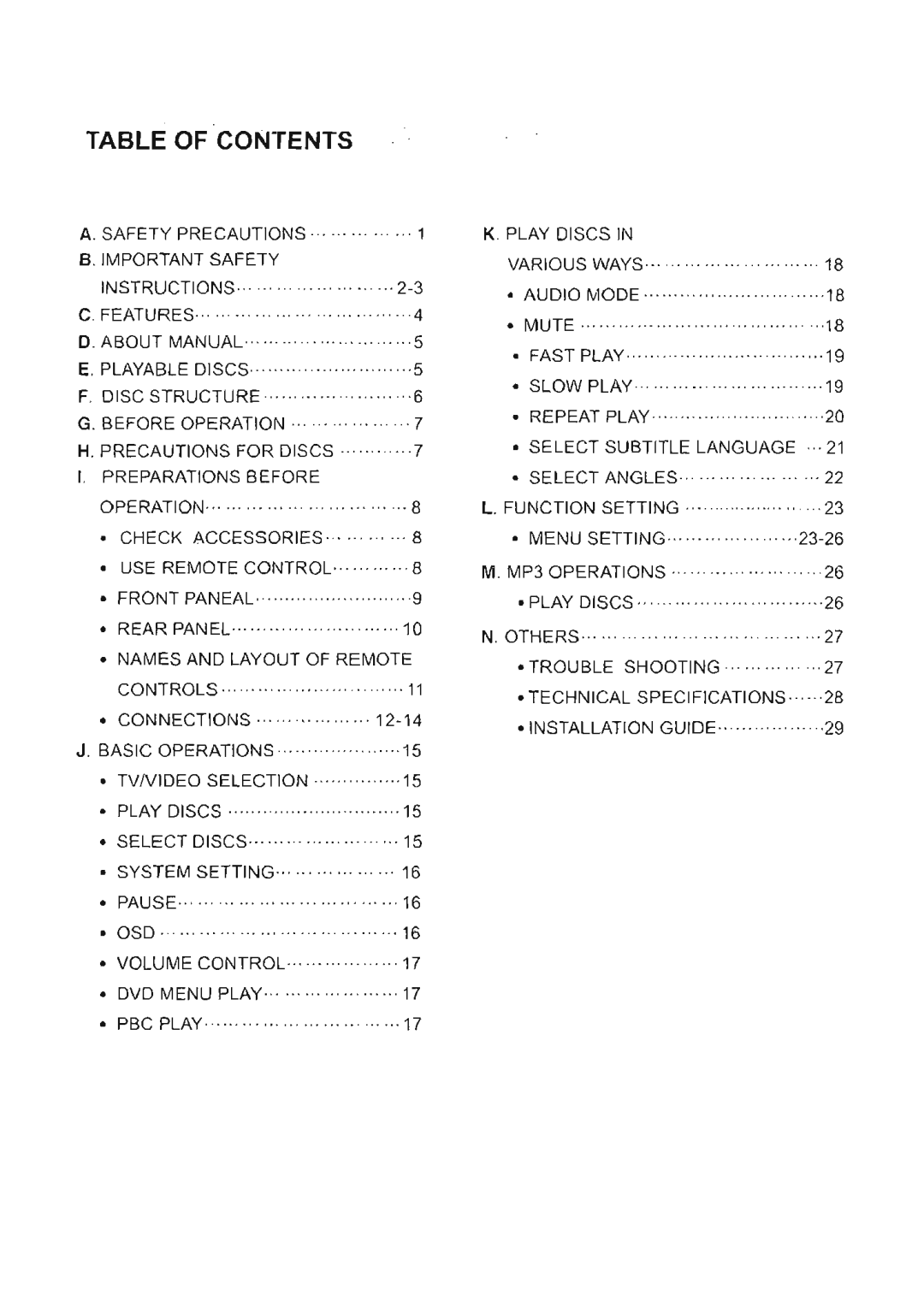 Farenheit Technologies DVD-5000 manual 