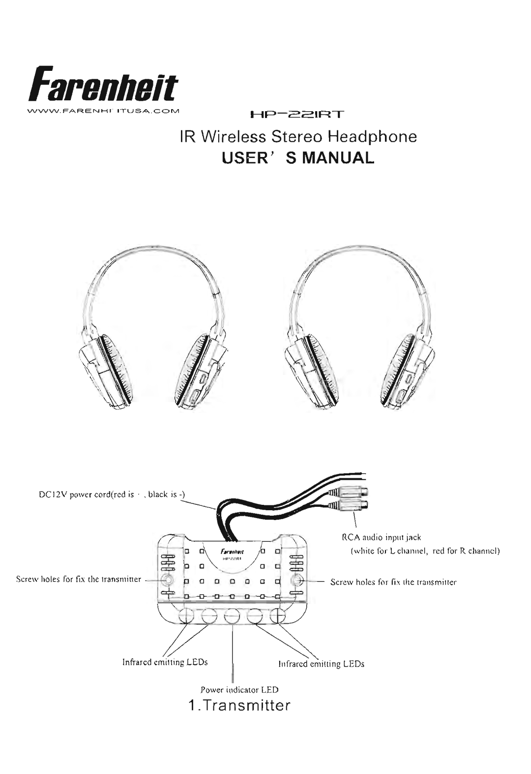 Farenheit Technologies HP-22IRT manual 