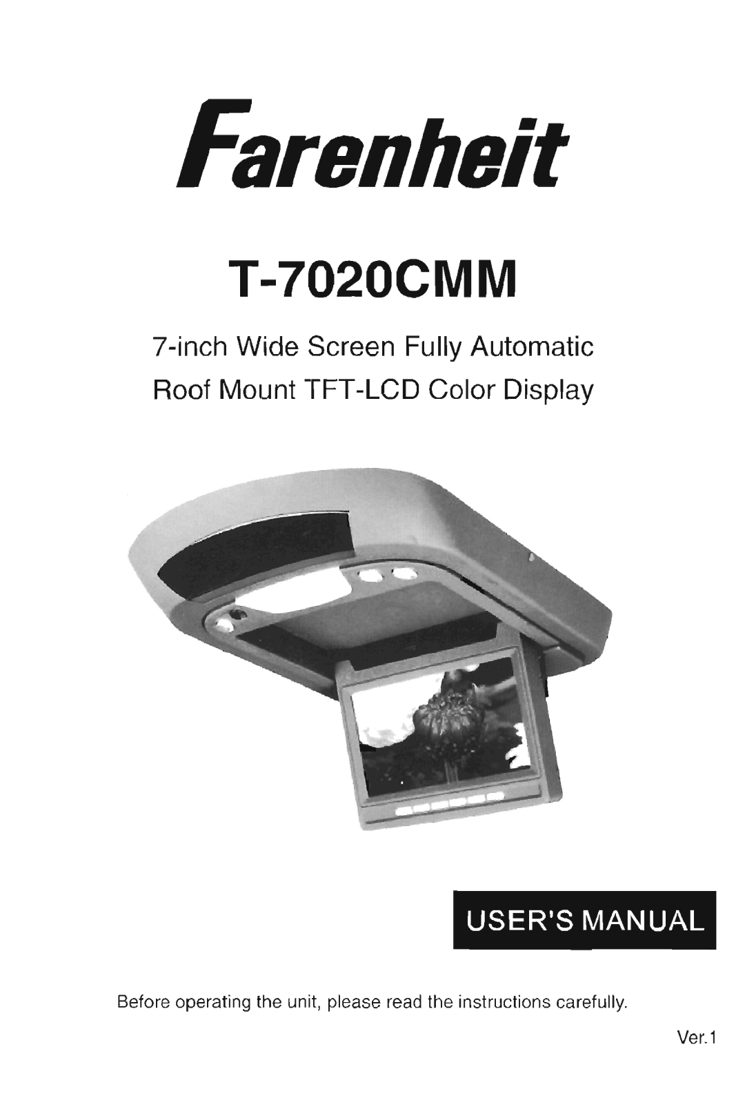 Farenheit Technologies T-7020CMM manual 