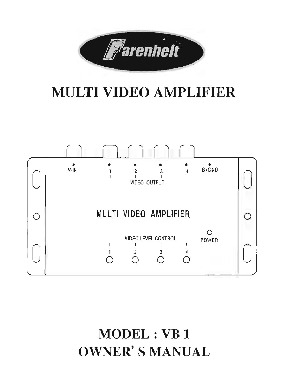 Farenheit Technologies VB 1 manual 