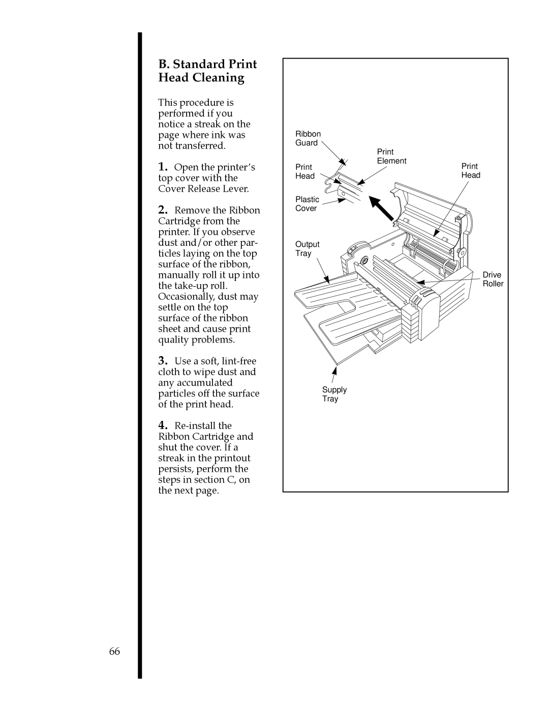 FARGO electronic 76502, 76505, 76501, 76504, 76503, 76500 manual Standard Print Head Cleaning 