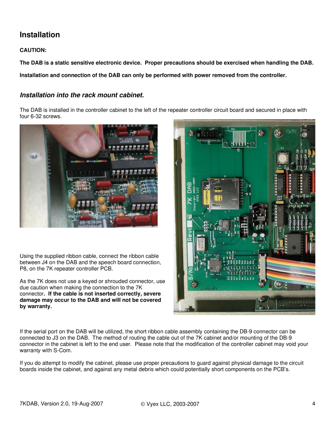 FARGO electronic 7KDAB manual Installation into the rack mount cabinet 