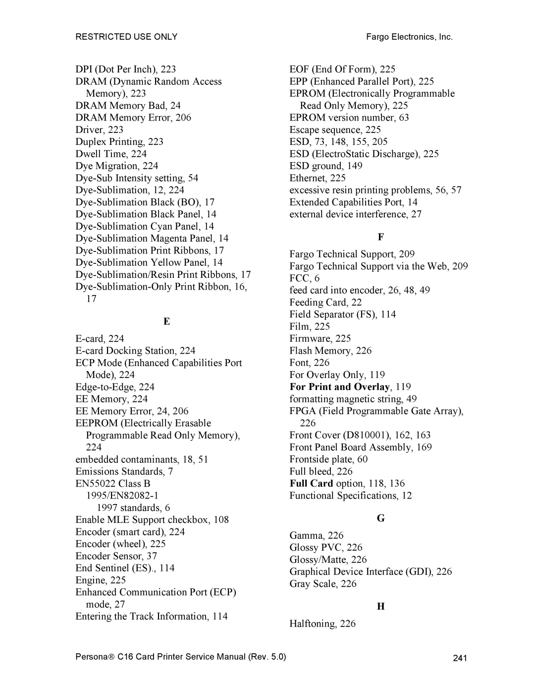 FARGO electronic C16 service manual For Print and Overlay, 119 formatting magnetic string 