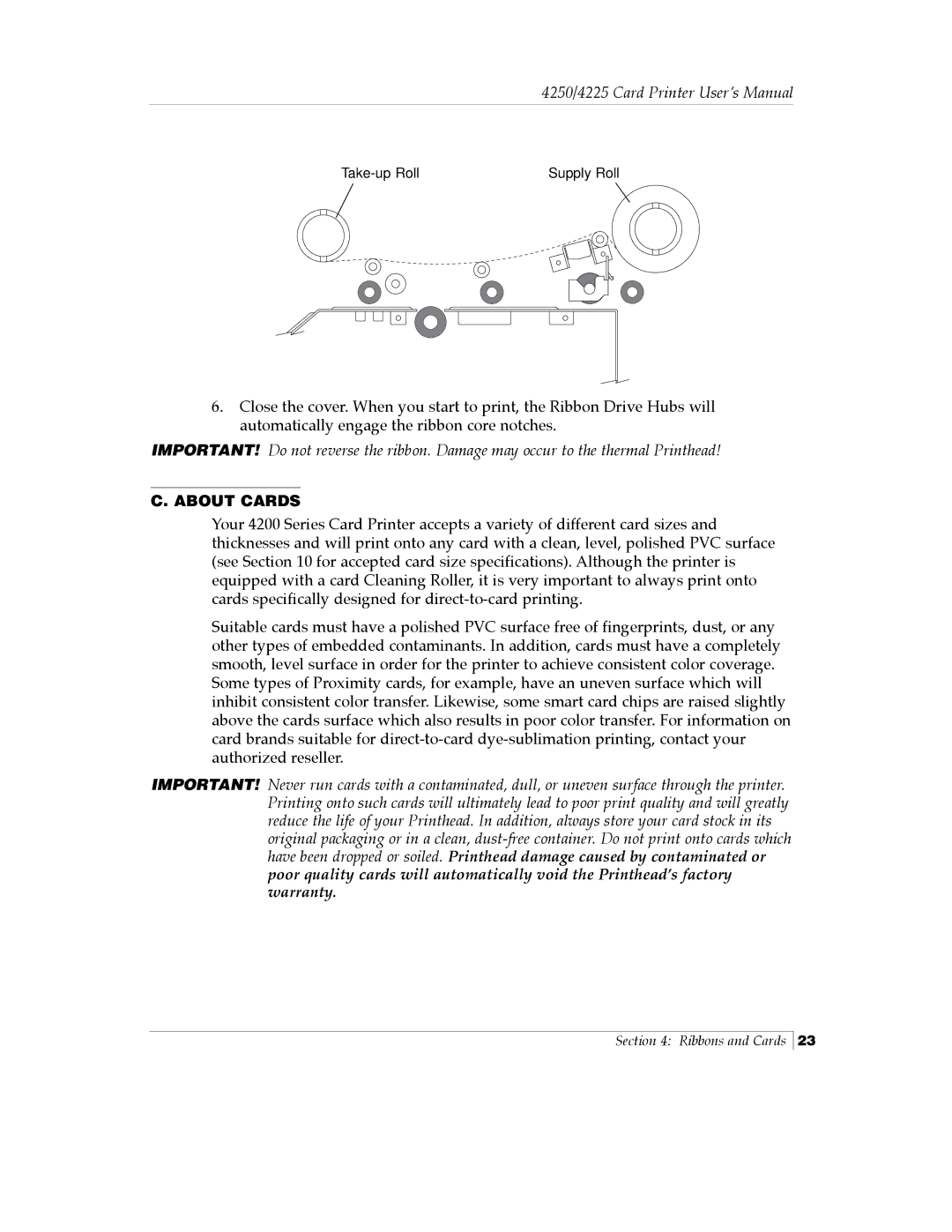 FARGO electronic Card Printer manual About Cards 