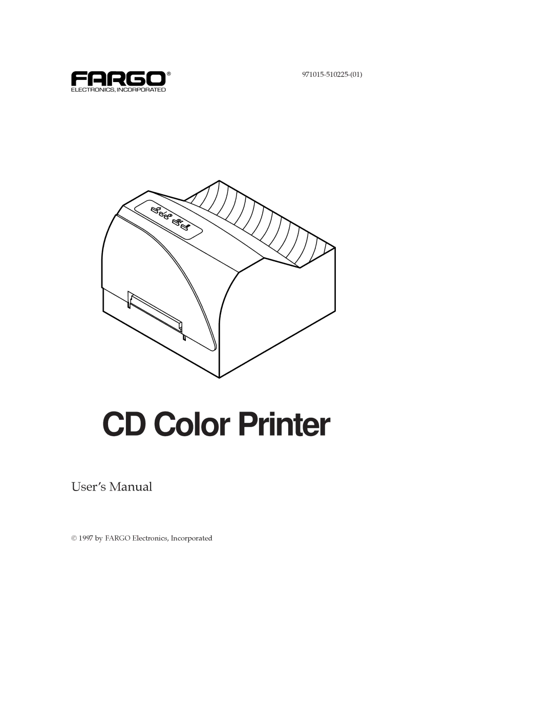 FARGO electronic CD Color Printer manual 