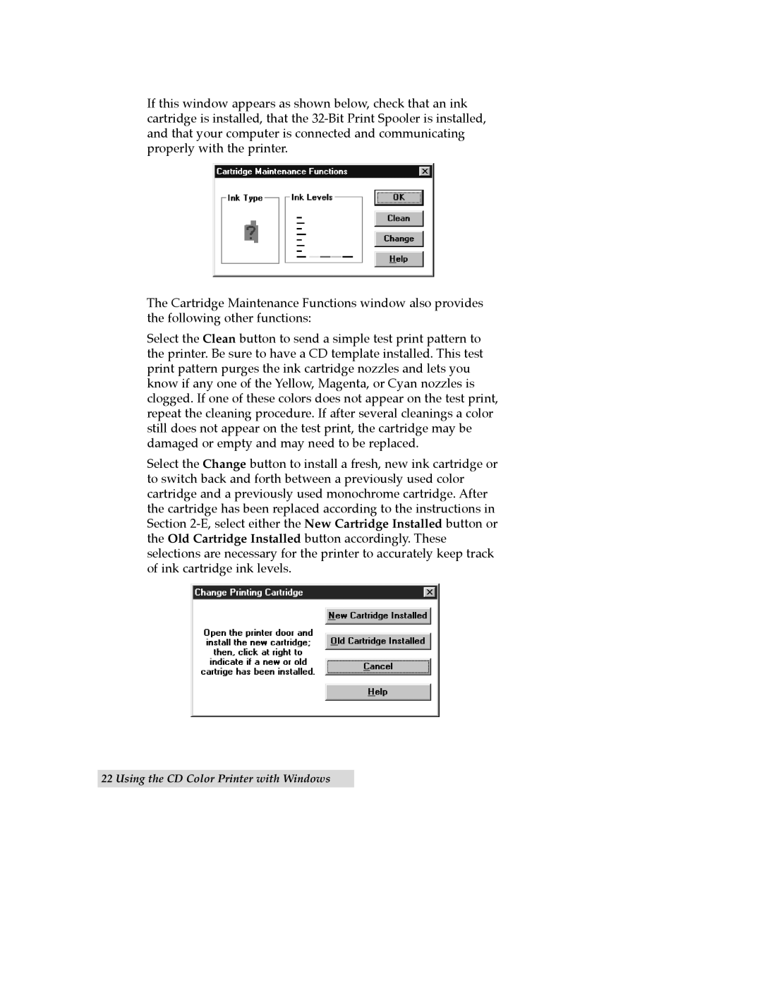 FARGO electronic manual Using the CD Color Printer with Windows 