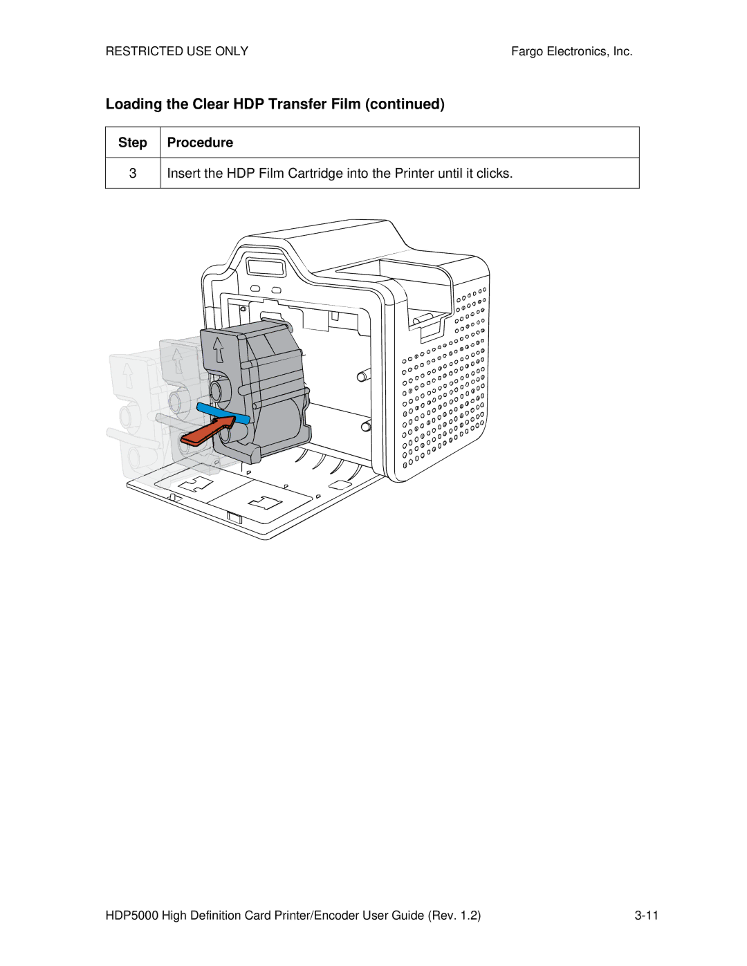 FARGO electronic HDP5000 manual Loading the Clear HDP Transfer Film 