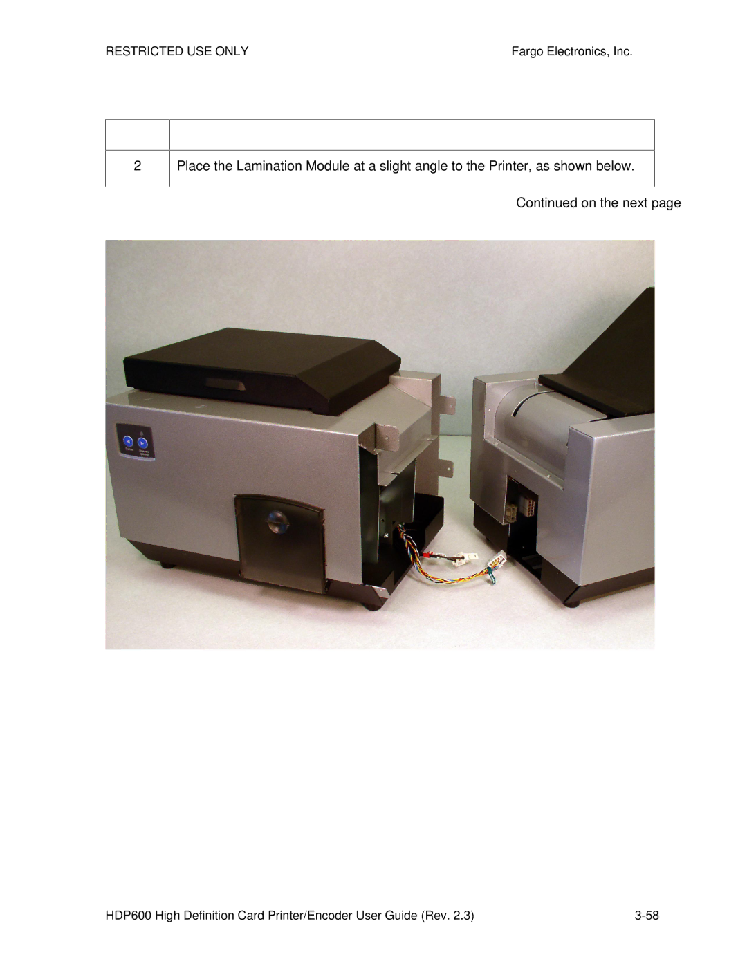 FARGO electronic HDP600 CR100, HDP600-LC manual Step Description 