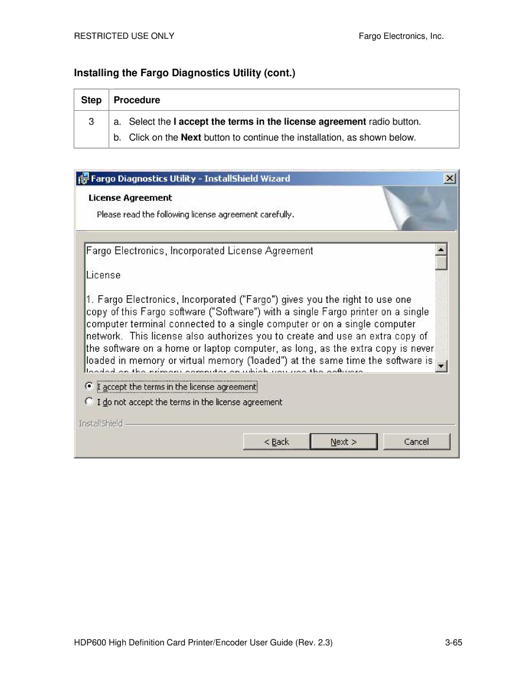 FARGO electronic HDP600-LC, HDP600 CR100 manual Installing the Fargo Diagnostics Utility 