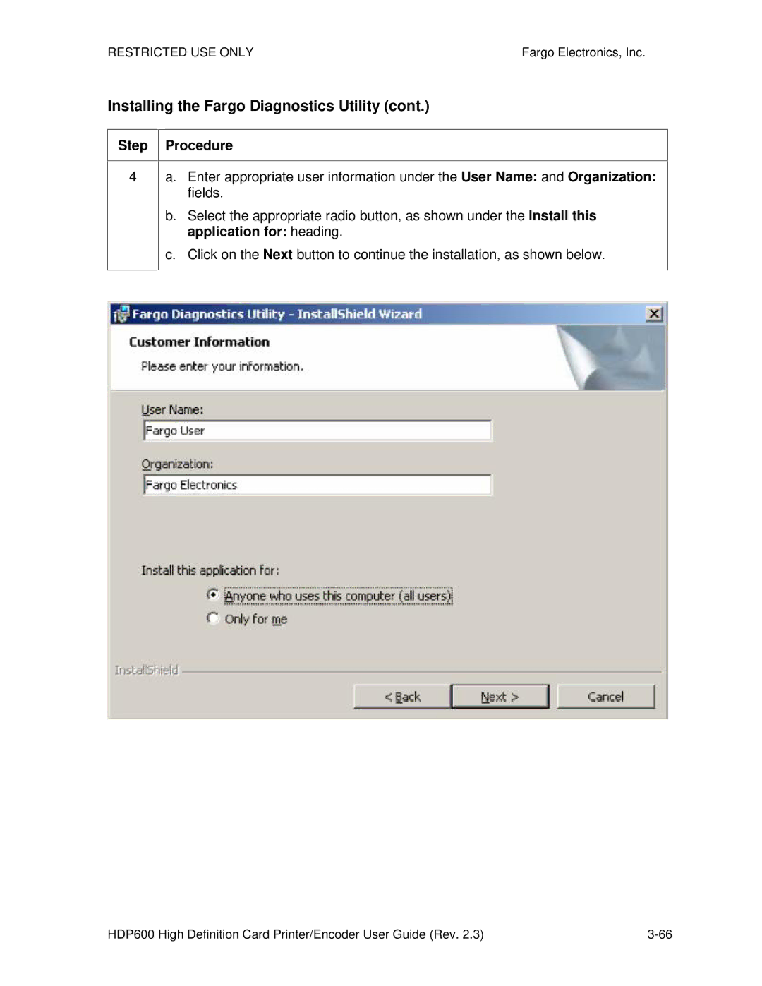 FARGO electronic HDP600 CR100, HDP600-LC manual Installing the Fargo Diagnostics Utility 