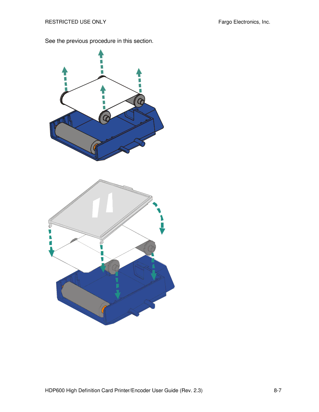 FARGO electronic HDP600 CR100, HDP600-LC manual See the previous procedure in this section 