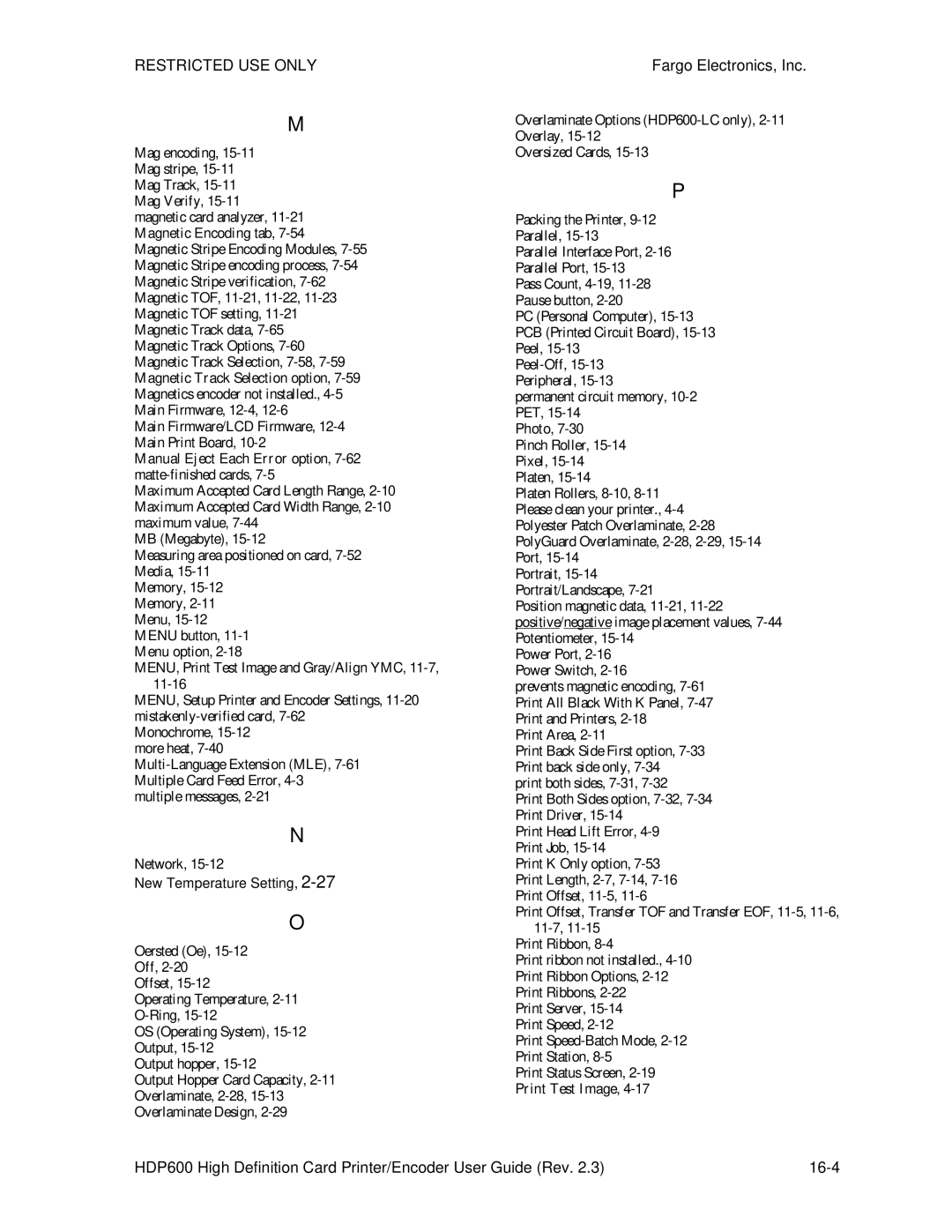 FARGO electronic HDP600 CR100, HDP600-LC manual Print Test Image 