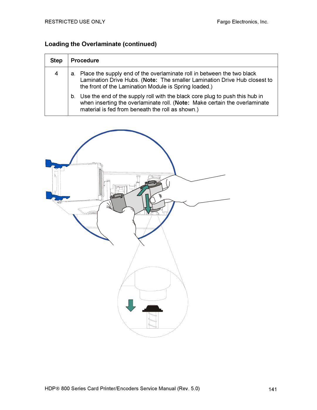 FARGO electronic HDP820 service manual Loading the Overlaminate 