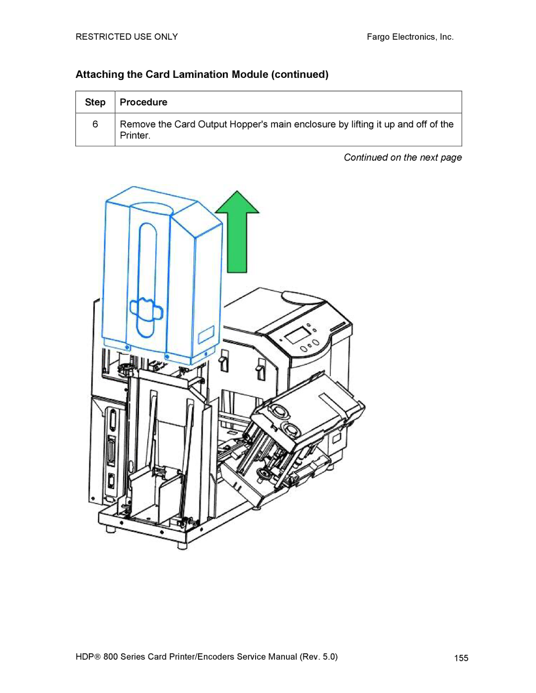 FARGO electronic HDP820 service manual 155 