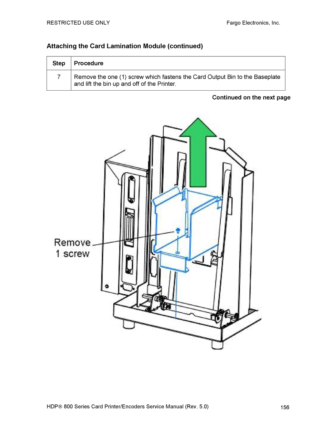 FARGO electronic HDP820 service manual 156 