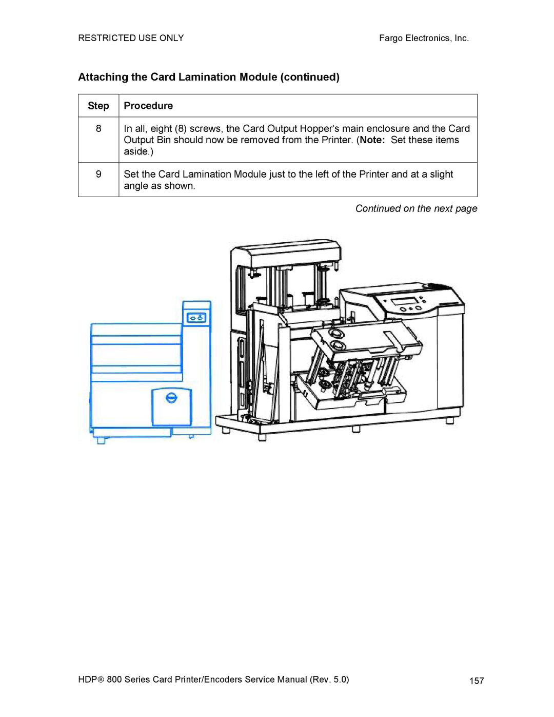 FARGO electronic HDP820 service manual 157 