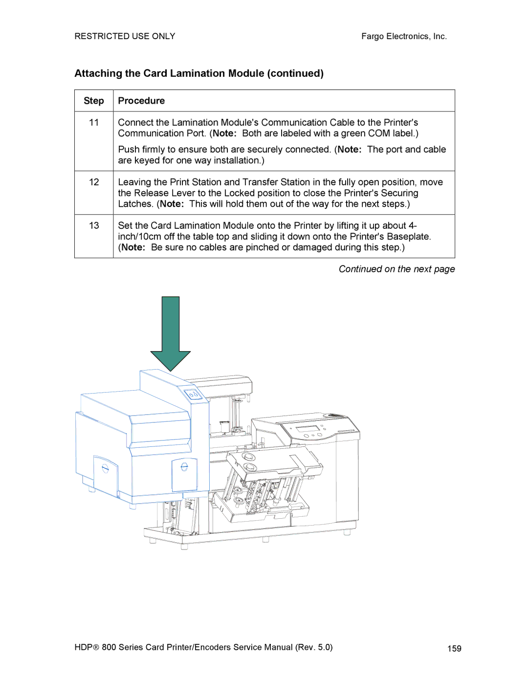 FARGO electronic HDP820 service manual 159 