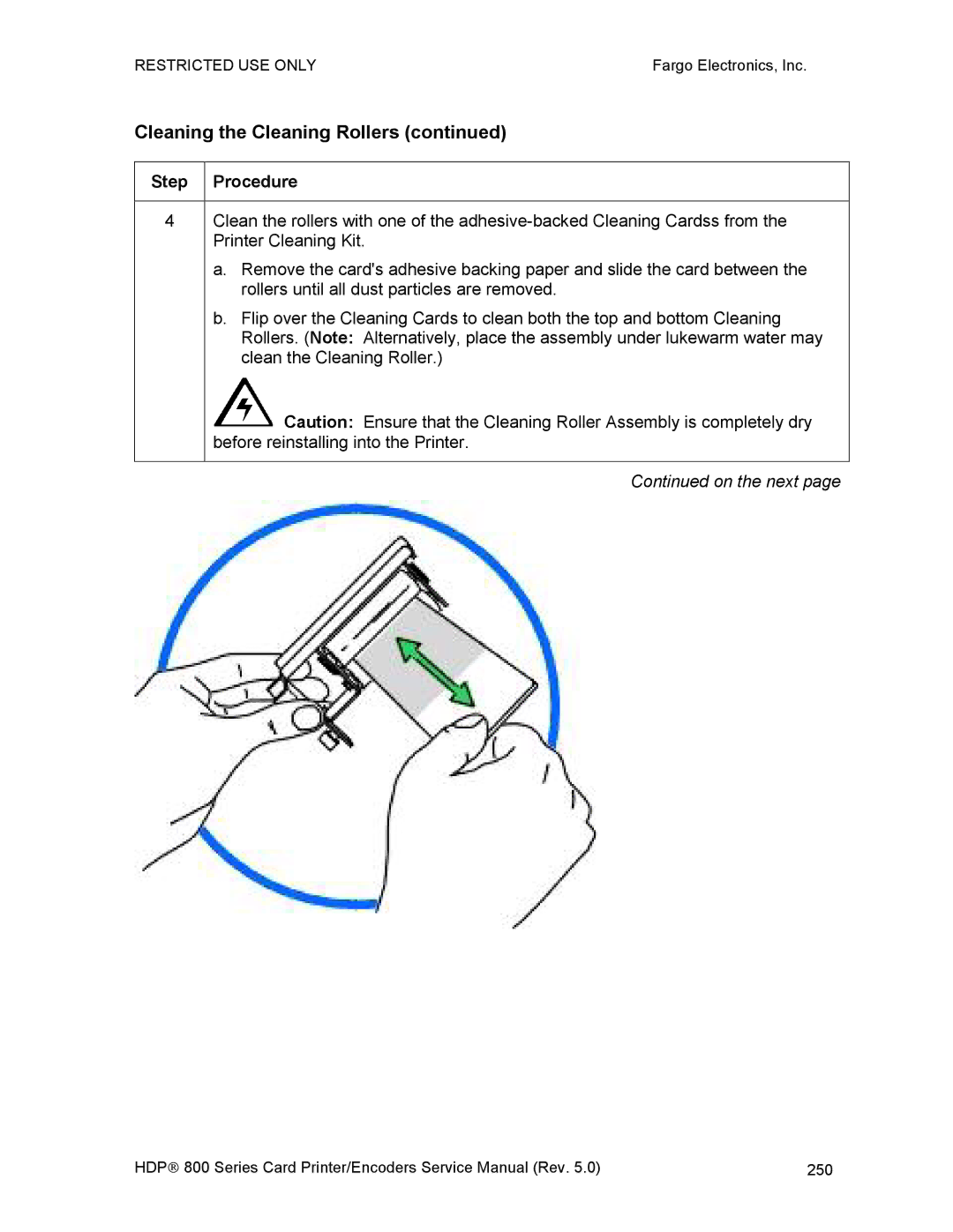 FARGO electronic HDP820 service manual 250 